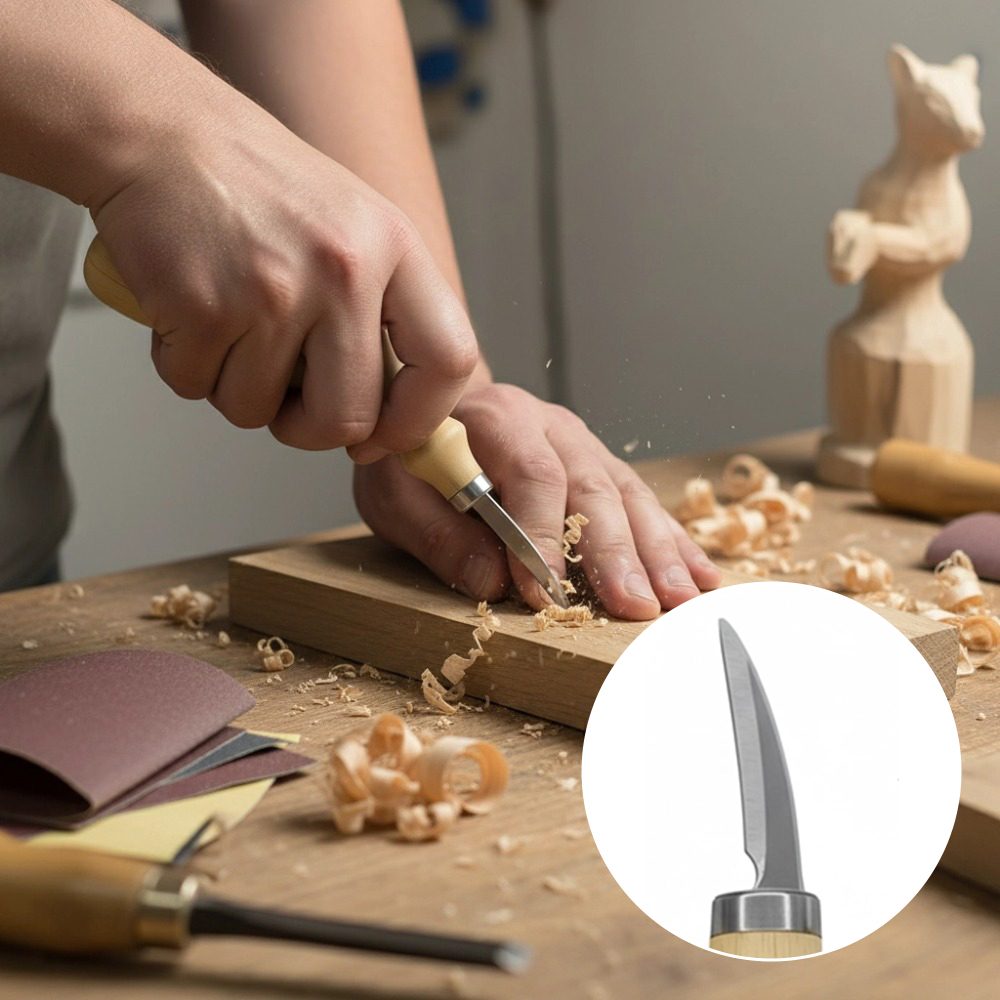 Schnitzmesser-Set, 5-teilig, mit Hakenmesser – Bild 3